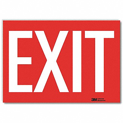 LYLE U11016RD10X7 Exit Sign 7in x 10in Reflective Sheeting
