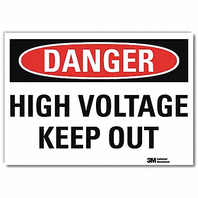 LYLE U11019RD14X10 Danger Sign 10inx14inReflective Sheeting