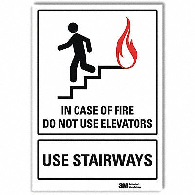 LYLE U11021RD5X7 Safety Sign 7inx5in Reflective Sheeting