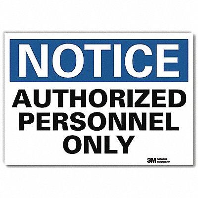 LYLE U11024RD10X7 Notice Sign 7inx10in Reflective Sheeting