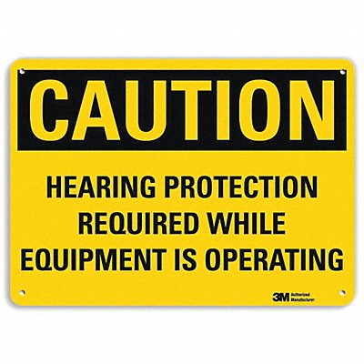 LYLE U11029NA10x7 Caution Sign 7 in x 10 in Aluminum