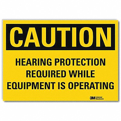 LYLE U11030RA10X7 Caution Sign 7 in x 10 in Aluminum