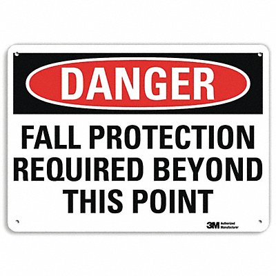 LYLE U11035NP14X10 Danger Sign 10 inx14 in Plastic