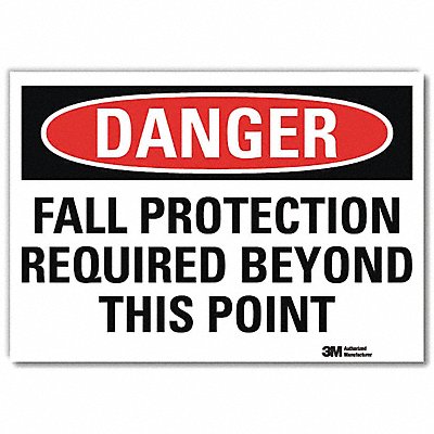 LYLE U11035RD10X7 Danger Sign 7inx10in Reflective Sheeting