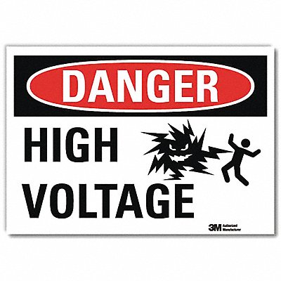 LYLE U11036RD7X5 Danger Sign 5inx7in Reflective Sheeting