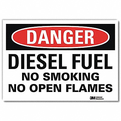 LYLE U11037RD7X5 Danger Sign 5inx7in Reflective Sheeting