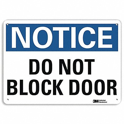 LYLE U11039NP14X10 Notice Sign 10 in x 14 in Plastic