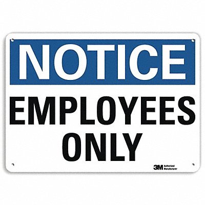 LYLE U11040NA10x7 Notice Sign 7 in x 10 in Aluminum