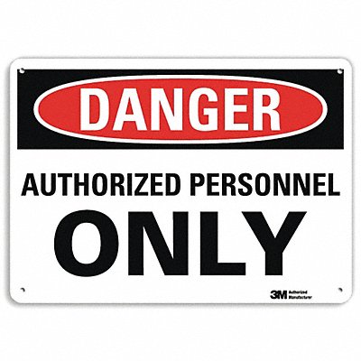 LYLE U11042NP14X10 Danger Sign 10 inx14 in Plastic