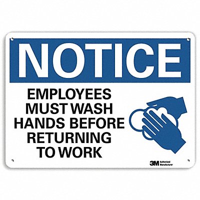 LYLE U11045NA10x7 Notice Sign 7 in x 10 in Aluminum
