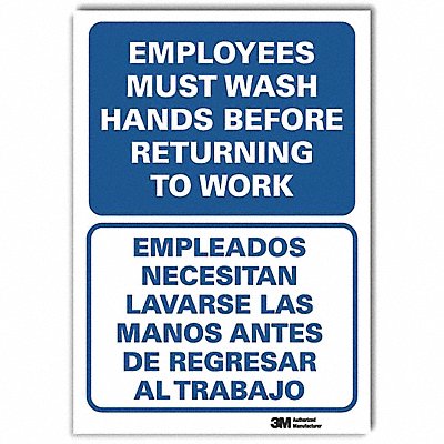 LYLE U11046RD7X10 Hygiene Sign 10x7in Reflective Sheeting