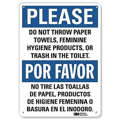 LYLE U11049NP10X14 Notice Sign 14 in x 10 in Plastic