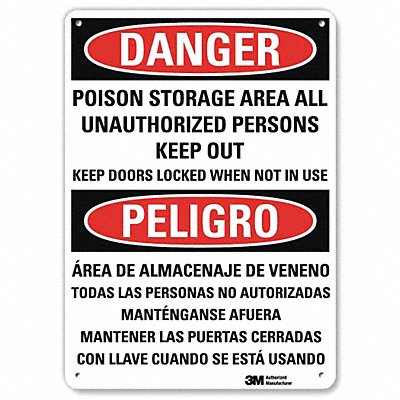 LYLE U11053NA7x10 Danger Sign 10 in x 7 in Aluminum