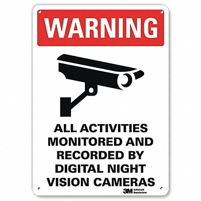 LYLE U11055NA7x10 Warning Sign 10 in x 7 in Aluminum