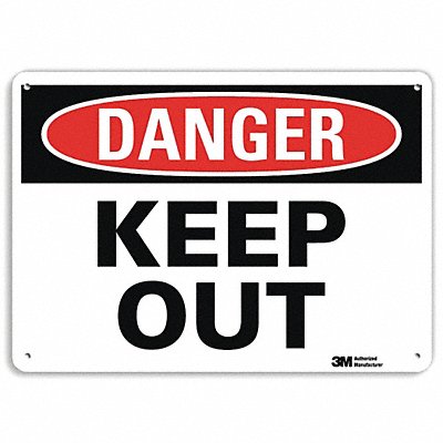 LYLE U11056NP10X7 Danger Sign 7 inx10 in Plastic