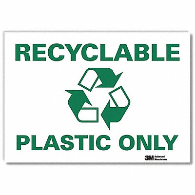 LYLE U11062RD10X7 Recycling Sign 7x10in Rflctive Sheeting