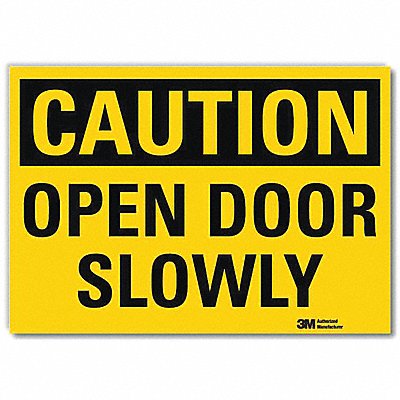LYLE U11067RD14X10 Caution Sign 10x14in Reflective Sheeting