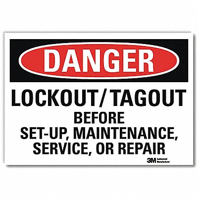 LYLE U11071RD14X10 Danger Sign 10inx14inReflective Sheeting