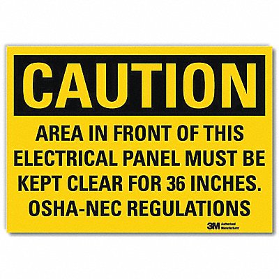 LYLE U11074RD10X7 Warning Sign 7inx10inReflective Sheeting