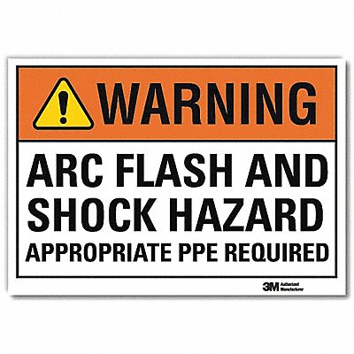 LYLE U11092RD10X7 Warning Sign 7inx10inReflective Sheeting