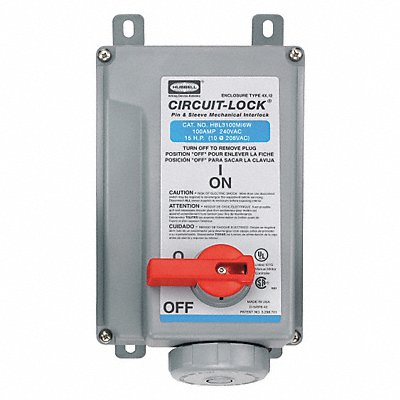HUBBELL WIRING DEVICE-KELLEMS HBL3100MI6W 100 Amp 240 Vlot