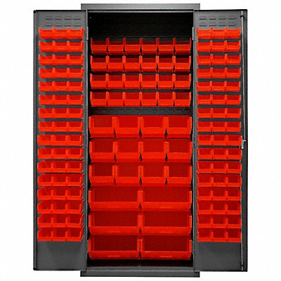 DURHAM MFG 2500138B1795 K4901 Bin Cabinet 84 x36 x24 Grey 138RedBns