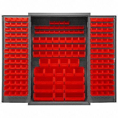 DURHAM MFG 25021861795 K4900 Bin Cabinet 72 x48 x24 Grey 186RedBns