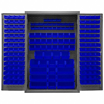 DURHAM MFG 25021865295 K4900 Bin Cabinet 72 x48 x24 Grey 186BlueBns