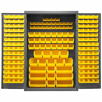 DURHAM MFG 250218695 K4900 Bin Cabinet 72 x48 x24 Grey 186YellowBns