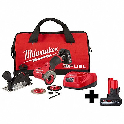 MILWAUKEE 252221XC48112450 M12 FUEL 3 Cut Off Kit 5.0 Battery