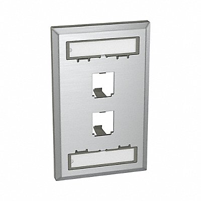 PANDUIT CFPL2SY Wall Plate 4.5 in H Metallic