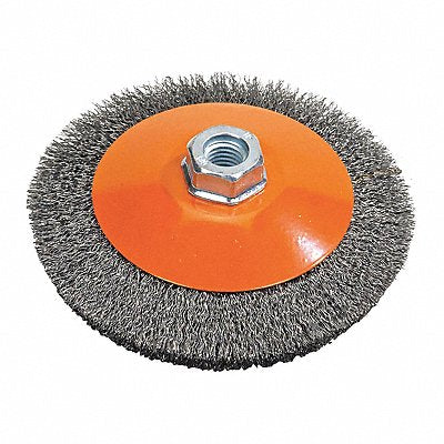 WALTER SURFACE TECHNOLOGIES 13H554 Saucer Cup Brush Crimped 5 X 5/8 -11