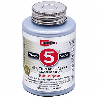 RECTORSEAL 25631 Pipe Thread Sealant 4.8038 fl oz Yellow