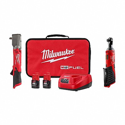 MILWAUKEE 256422245720 M12 FUEL Impact Wrench Kit + M12 Ratchet