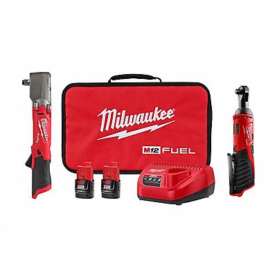 MILWAUKEE 256522245720 M12 FUEL Impact Wrench Kit + M12 Ratchet