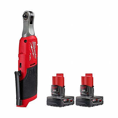 MILWAUKEE 25662048112412 M12 FUEL 1/4 Ratchet + M12 Battery 2PK