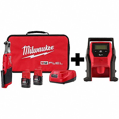 MILWAUKEE 256722000000 M12 FUEL 3/8 HS Ratchet M12 CP Inflator