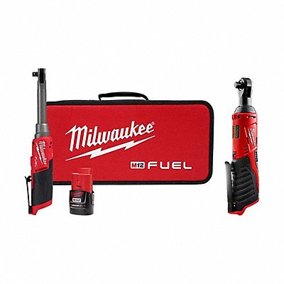 MILWAUKEE 256921245720 M12 FUEL Ratchet Kit + M12 3/8 Ratchet