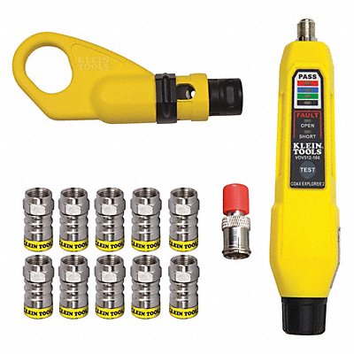 KLEIN TOOLS VDV002820 Coax Connector Installation And Test Kit