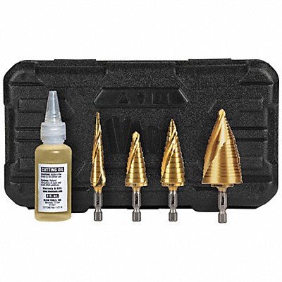 KLEIN TOOLS 25950 All-Purpose Step Bit Kit 4 Pc