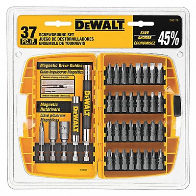 DEWALT DW2176 Screwdriver Bit Set 37 Pieces 1/4 Shank