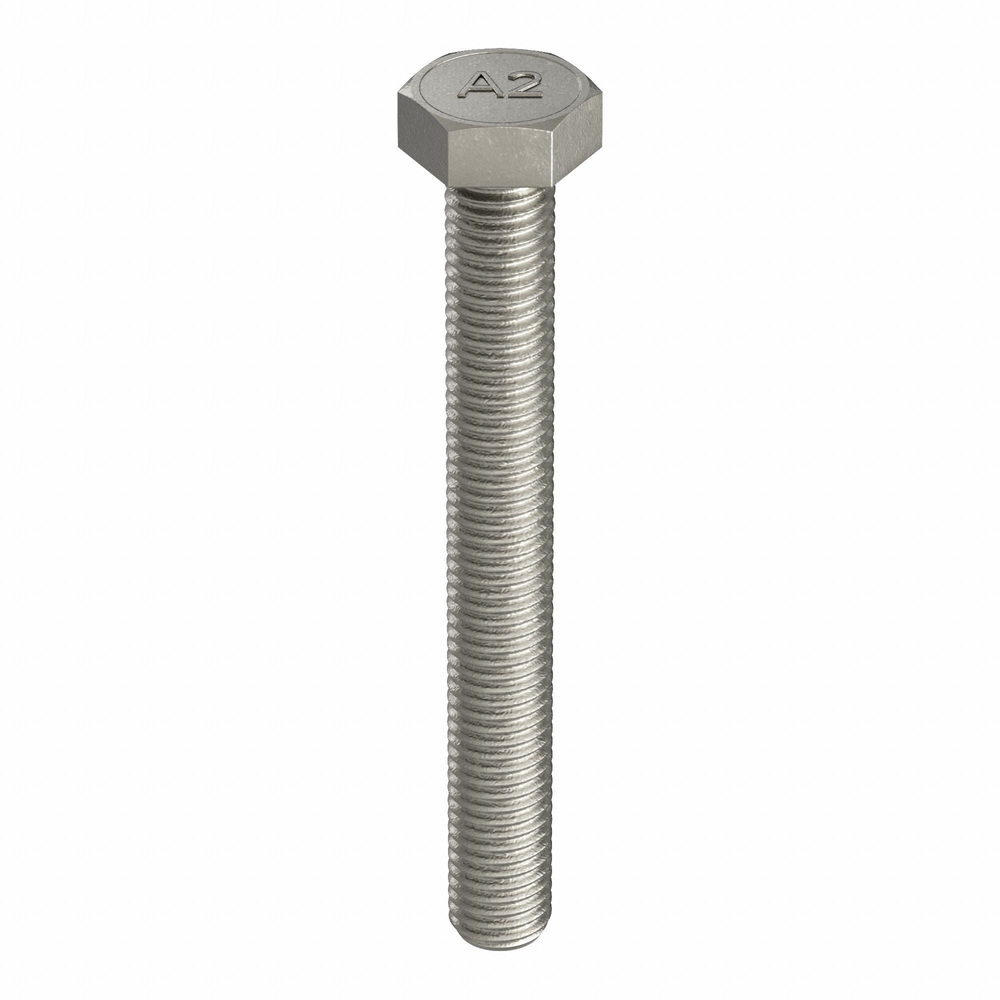 GRAINGER M510101400100 Hex Head Cap Screw 18-8 SS 100mm M14-2.00 10PK