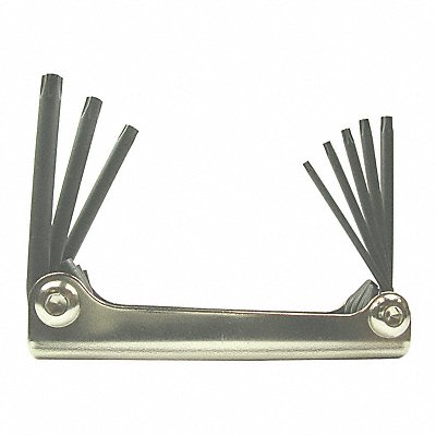 BONDHUS 14532 Set 8 Star Metal Handle Fold-Up Tools