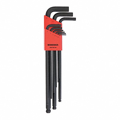 BONDHUS 16099 Set 9 Ball End L-Wrench Xlong