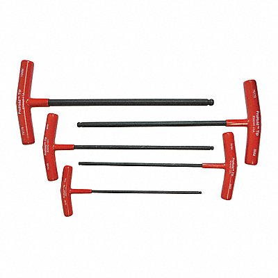 BONDHUS 75148 Set 5 Ball End Graduated Length T-Handle