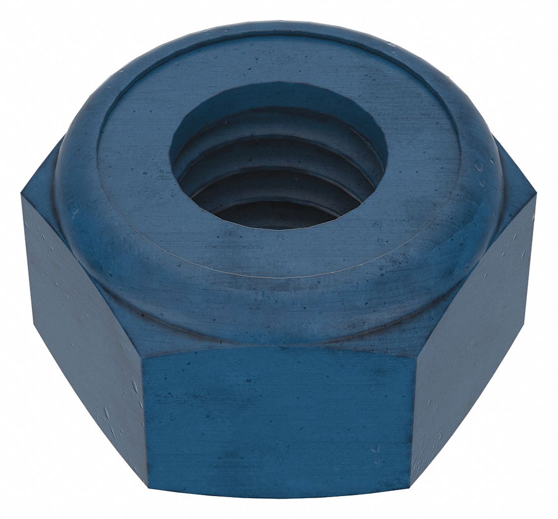 METRIC BLUE UST202387 Locknut M6-1.00 Plain Steel 100PK