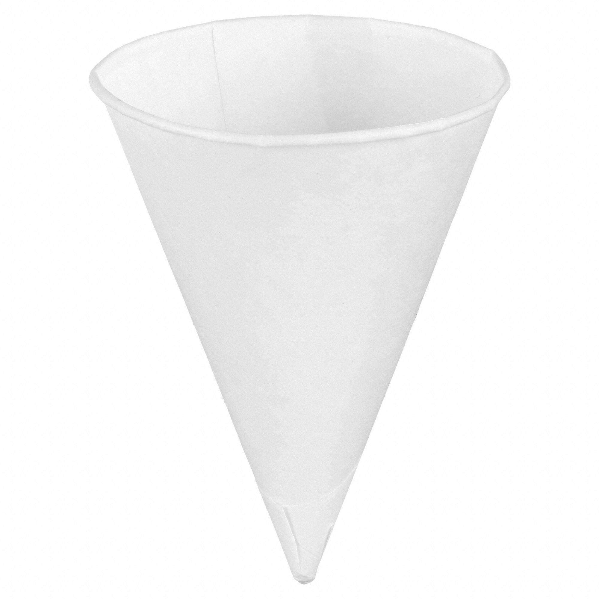 GRAINGER 25K815 Disp. Cone Cup 4-1/4 oz White PK1000