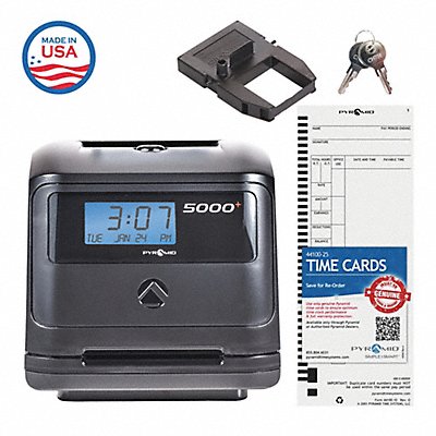 PYRAMID 5000 Time Clock Digital LCD