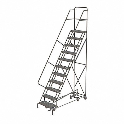 TRI-ARC KDAD111242 Rolling Ladder 11 Step Steel Serrated
