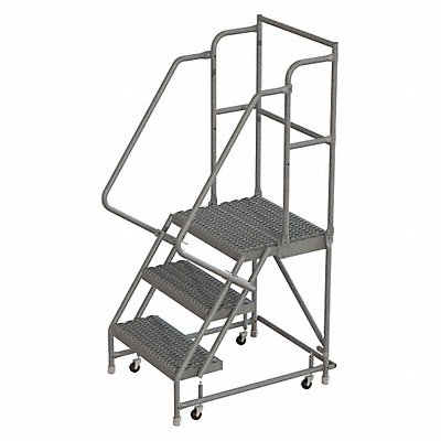 TRI-ARC KDSR103162 Rolling Ladder 3 Step Steel Serrated